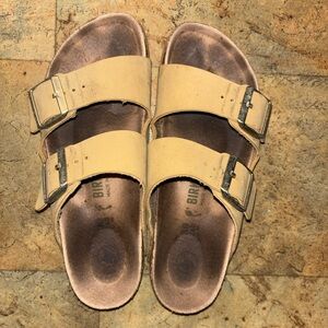 Birkenstock Beige Double-Strap Sandals